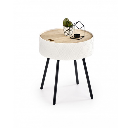 Konferenční stůl AURA, bílá/černá Konferenční stůl AURA, bílá/černá