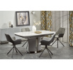 Jídelní stůl DANCAN, efekt bílého mramoru/šedá/černá barva
