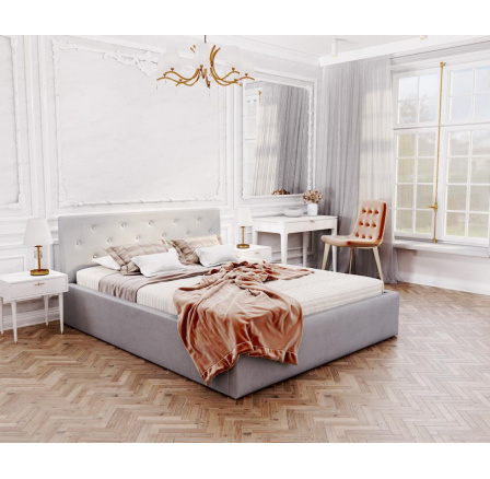Čalouněná postel MIRAGE - TRINITY (GREY) - 160 x 200 Čalouněná postel MIRAGE - TRINITY (GREY) - 160 x 200