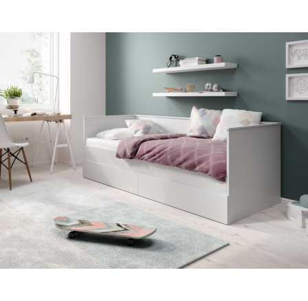 Dvojlůžko s matracemi HELA II 200x80 Bílá