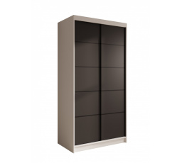 Posuvná skříň Verto 100 Bílá+Černá