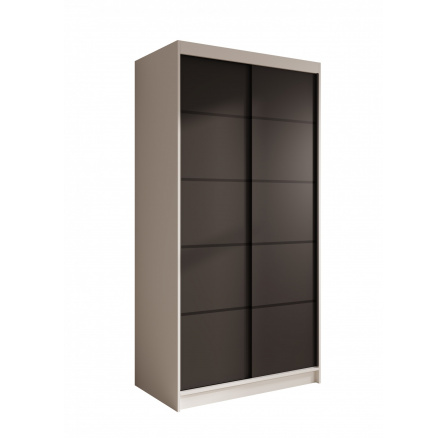 Posuvná skříň Verto 100 Bílá+Černá Posuvná skříň Verto 100 Bílá+Černá