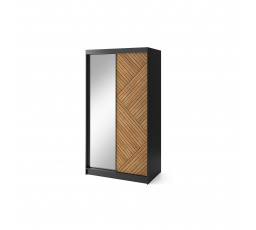 Posuvná skříň MARRPHY II, Dub Karamel/Černá Mat