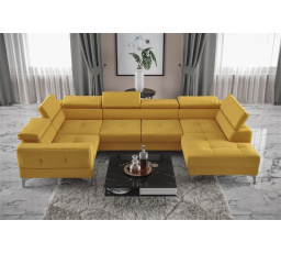 Rohová sedací souprava TOSCANIA MAX I 170x350x185 cm - žlutá , levá