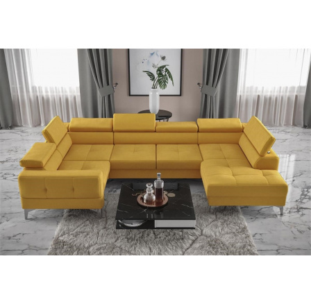 Rohová sedací souprava TOSCANIA MAX I 170x350x185 cm - žlutá , levá