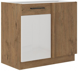 Kuchyňská skříňka Vega 105 ND 1F dub lancelot/bílý lesk