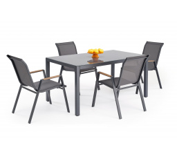 HOVER zahradní stůl, popelavý / antracitový (1p=1ks)