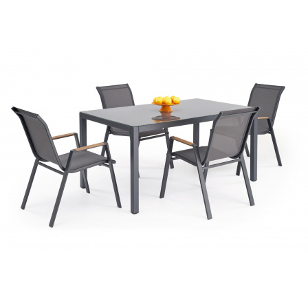 HOVER zahradní stůl, popelavý / antracitový (1p=1ks)