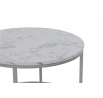 Konferenční stolek PAOLA sada, mramor/stříbrná