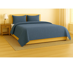 Francouzské mušelínové povlečení modré 220x200