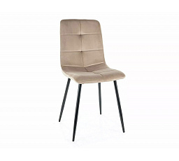 Jídelní židle IVO VELVET, béžový Bluvel 40/černý mat