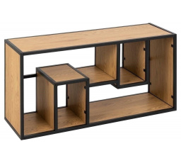 Nástěnná police Seaford III dub/černá