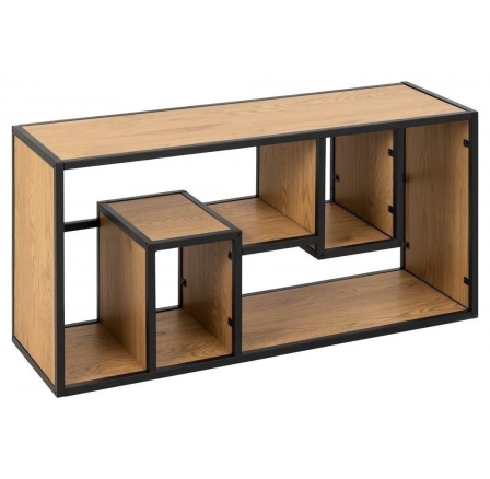 Nástěnná police Seaford III dub/černá