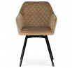 Jídelní židle, béžová, sametová látka, DCH-425 CAP4