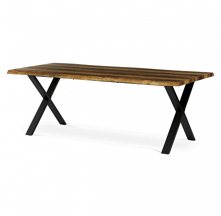 Jídelní stůl 210x100cm, mdf, old wood, HT-F4321 OLW