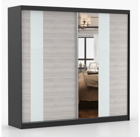 Šatní skříň MULTI 32 - 233 cm, Černá/Kathult