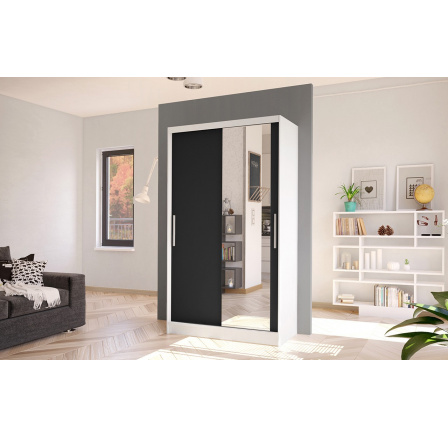 Skříň Kosta VI 100 - bílá/černá