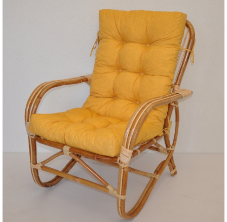 Ratanové křeslo Nilam polstr žlutý melír Ratanové křeslo Nilam polstr žlutý melír