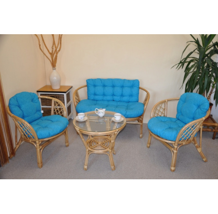 Polstry na soupravu Bahama velká komplet tyrkysový melír Polstry na soupravu Bahama velká komplet tyrkysový melír