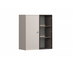 LORINI VITRÍNA 100 2D - kašmír / černá T-lišta / závěsná