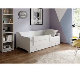 Postel s matrací NAOMI 160x80 Bílá+Bílá