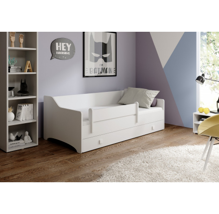 Postel s matrací NAOMI 160x80 Bílá+Bílá