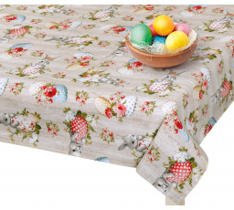 Velikonoční ubrus vajíčka se zajíčkem
