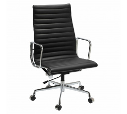 Kancelářské křeslo CH1191T černá kůže/chrom