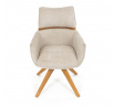 Jídelní židle, béžová, látka, DCH-D1348 CRM2