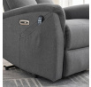 Polohovací křeslo, elektrické zabudované ovládání, šedá, látka, TV-929 GREY2