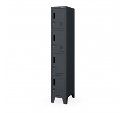 Antracitová sociální skříňka BHP ROBERT 1 Plus 292 x 1720 x 450 mm