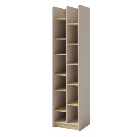 Regál ALESSIO AE 4, Béžově-písková/Dub olejovaný Regál ALESSIO AE 4, Béžově-písková/Dub olejovaný