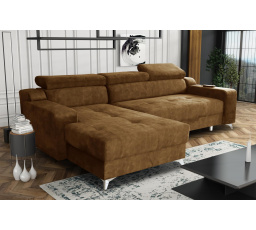 Rohová sedací soustava Darina L hnědá
