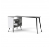 Psací stůl RETRO 450, Bílá/Černá