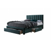 Postel s úložným prostorem GRACE 140, Zelený Velvet