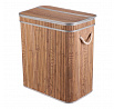 Koš prádelní - bambusový, s víkem, šedo-hnědý