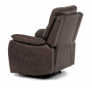 Polohovací křeslo, hnědá, látka vintage, TV-4092 BR3