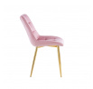 Židle velvet růžová / zlaté nohy J262-1