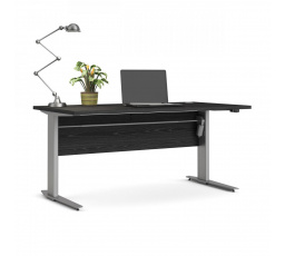 Psací stůl OFFICE 80400/318, Černá/Silver grey