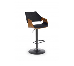 Barová židle H124, Černá/Ořech