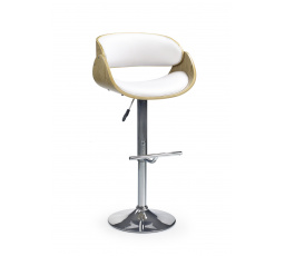 Barová židle H43, světlý dub/bílá