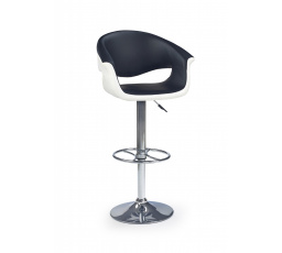 Barová židle H46, černobílá