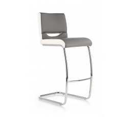Barová židle H87, bílá/šedá