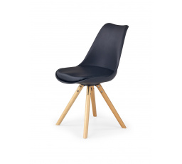 Jídelní židle K201, Černá/Buk