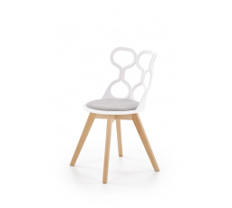 Jídelní židle K308, bílá/šedá