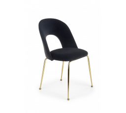 Jídelní židle K385, Černá/Zlatá