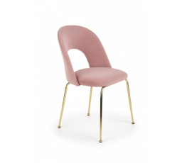 Jídelní židle K385, Světle růžová/Zlatá
