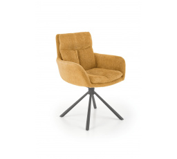 Jídelní otočná židle K495, Hořčicová/Černá