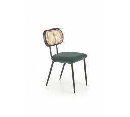 Jídelní židle K503, Zelená/Ratan/Černá