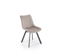 Jídelní otočná židle K520, Béžová/Černá